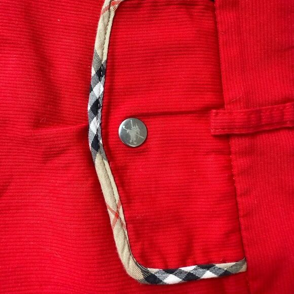 Burberry Vintage Red Straight Leg Golf Pants Size 6 - Picture 8 of 11